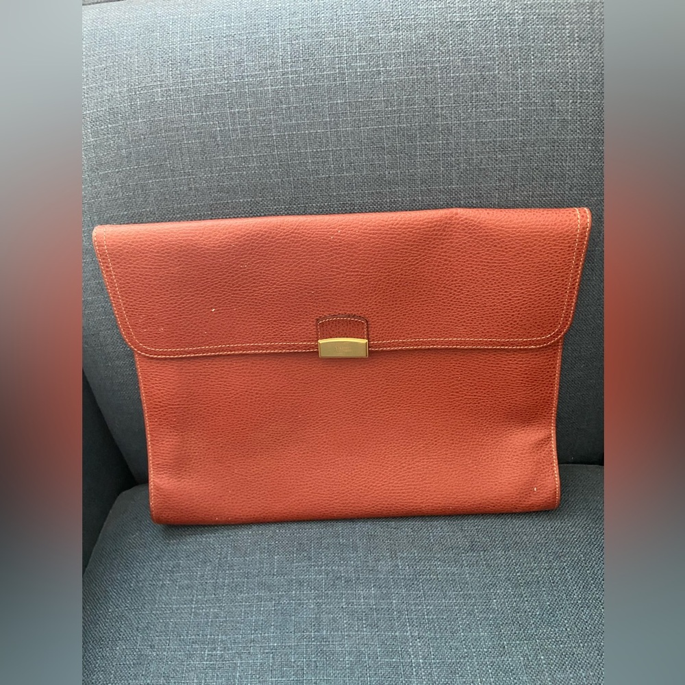 Vintage Nazarene Gabrielli Leather Copper Red  Brown Portfolio Large Case Unisex